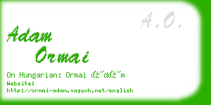 adam ormai business card